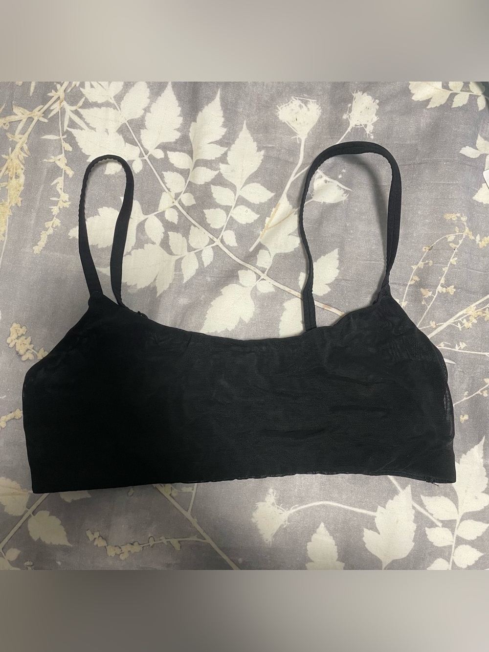 SKIMS Black Lightweight Mesh Bralette